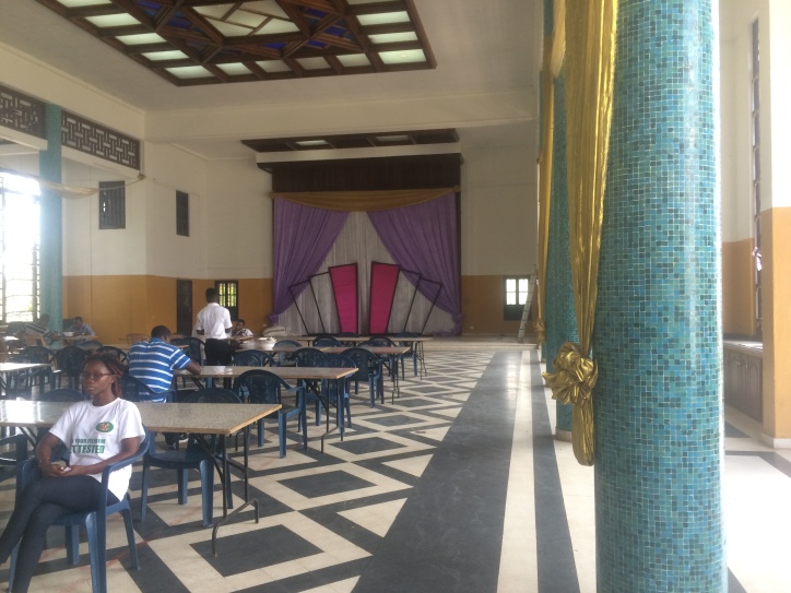 Inside a higher-end building at the University of Ghana